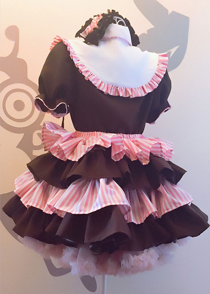 荷葉デザインふわふわ 可愛いメイド服 激安コスプレ衣装の通販 販売