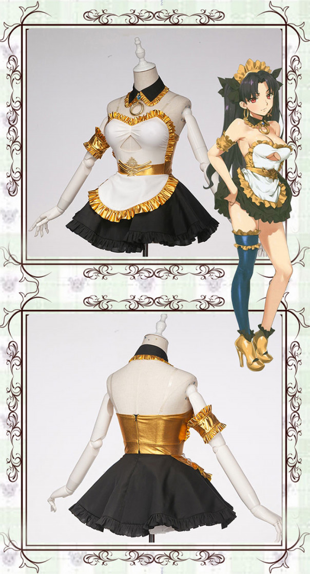 Fate Grandorder イシュタル アーチャー コスプレ衣装 メイド服 セット コスチューム 黒 激安コスプレ衣装の通販 販売