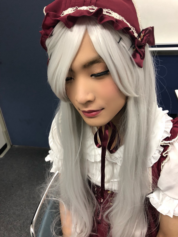 ゆりな様ー ロリータコスプレ 今日 女装してきました 男だけど化粧に興味あります