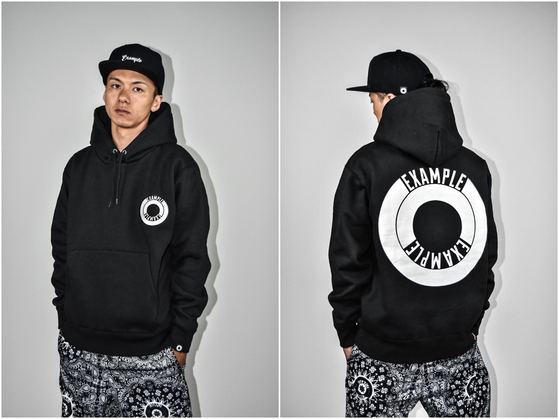 EXAMPLE PAISLEY ARCH LOGO HOODIE L