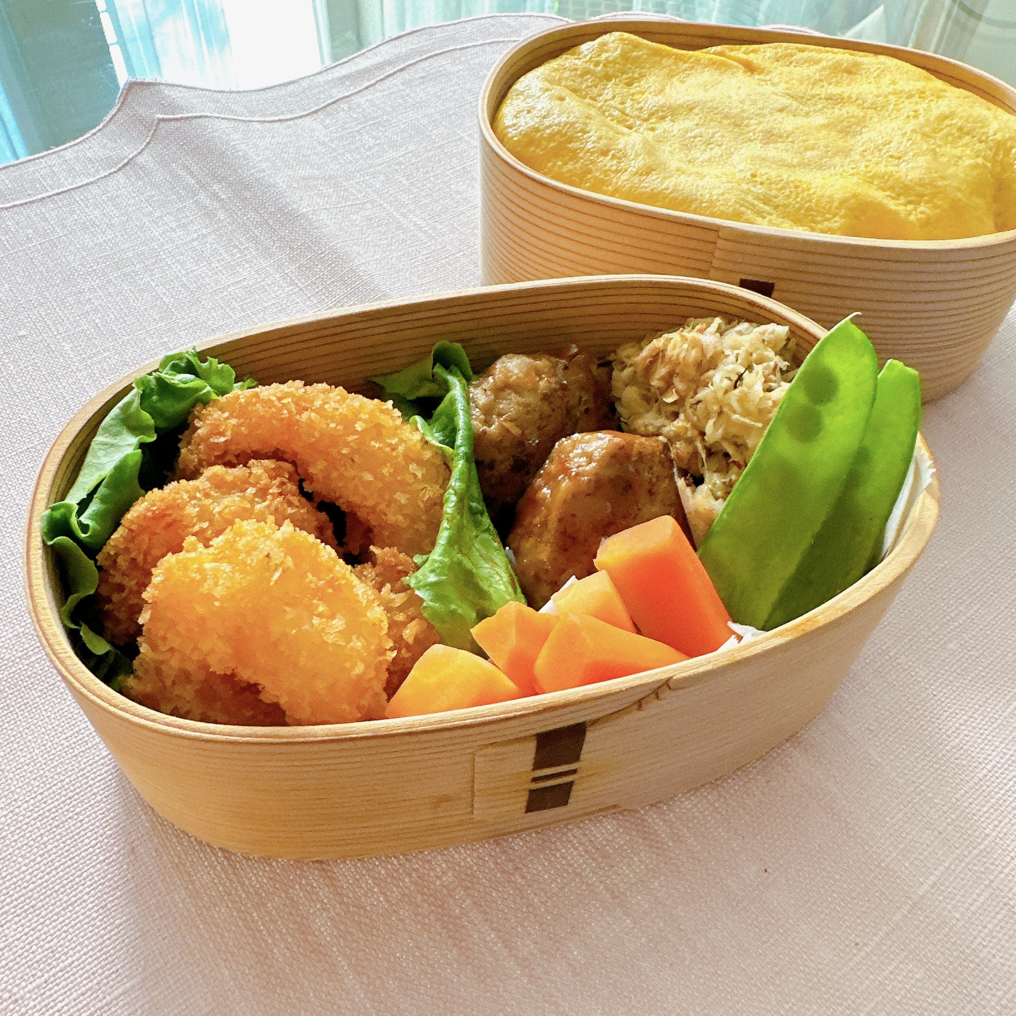 白木 漆 おさなご弁当箱 300ml 390ml 二段 | 柴田慶信商店 秋田