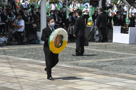 被爆から75年の節目となる長崎原爆の日 枝野代表が平和祈念式典に参列 原爆死没者への慰霊と核兵器廃絶 世界の恒久平和を誓う 立憲民主党 岐阜県連合