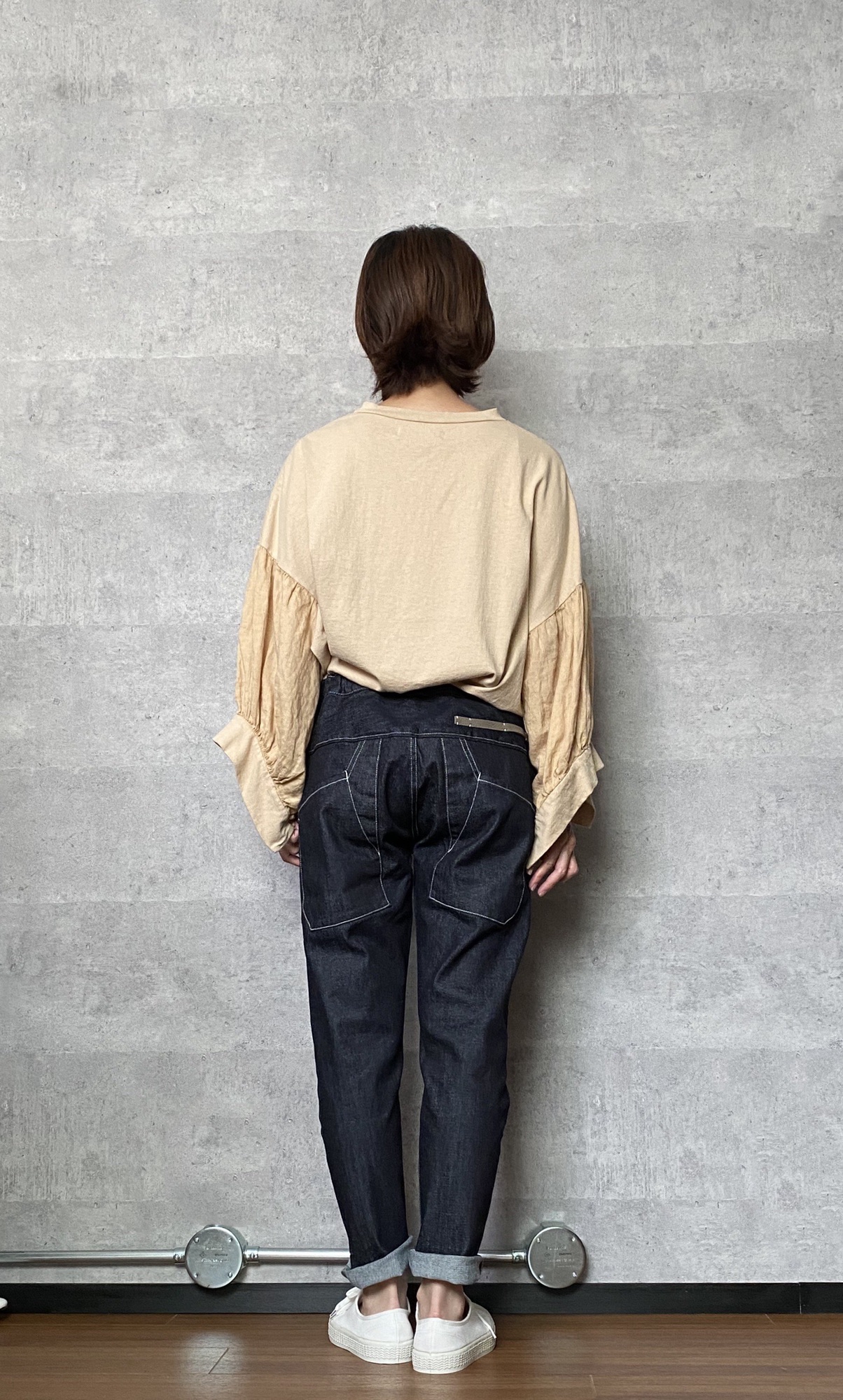 tsukinowa定番】ストレッチスリムデニムパンツ ワンウォッシュ