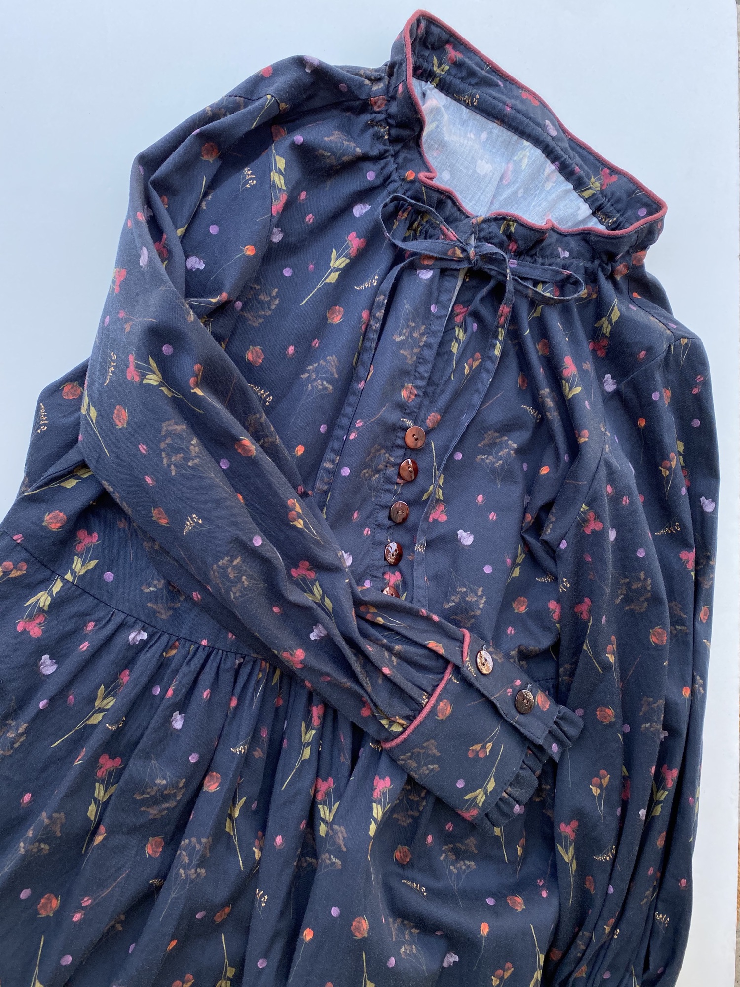 ワンピース Ruimeme Night flower cotton gather dress Ruimeme Night flower cotton gather dress