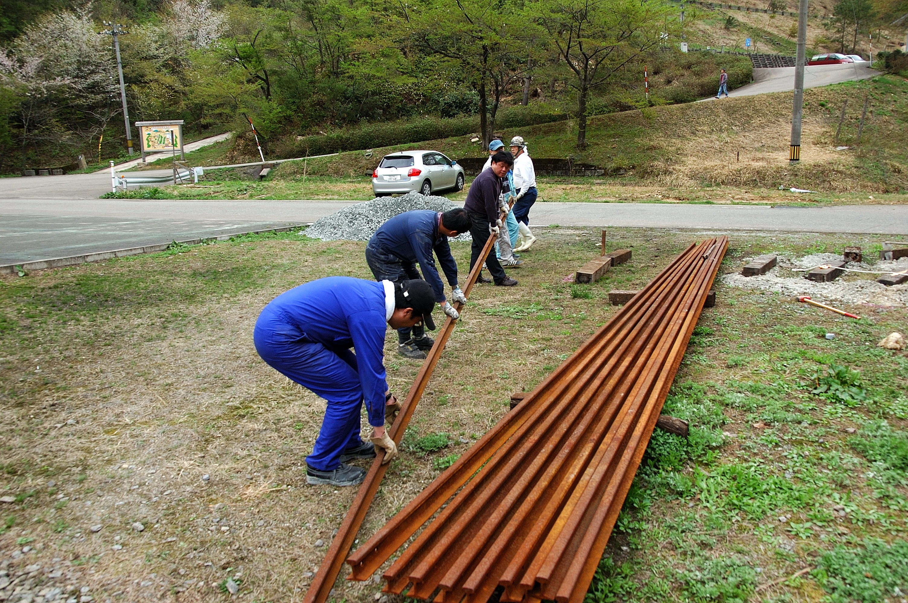 尾小屋鉱山電車（線路敷設編） | なつかしの尾小屋鉄道を守る会