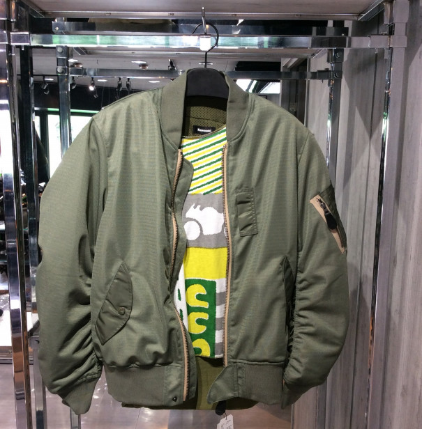 M】カワサキ×AVIREX 立てよ MA1メッシュブルゾン プロテクター付 