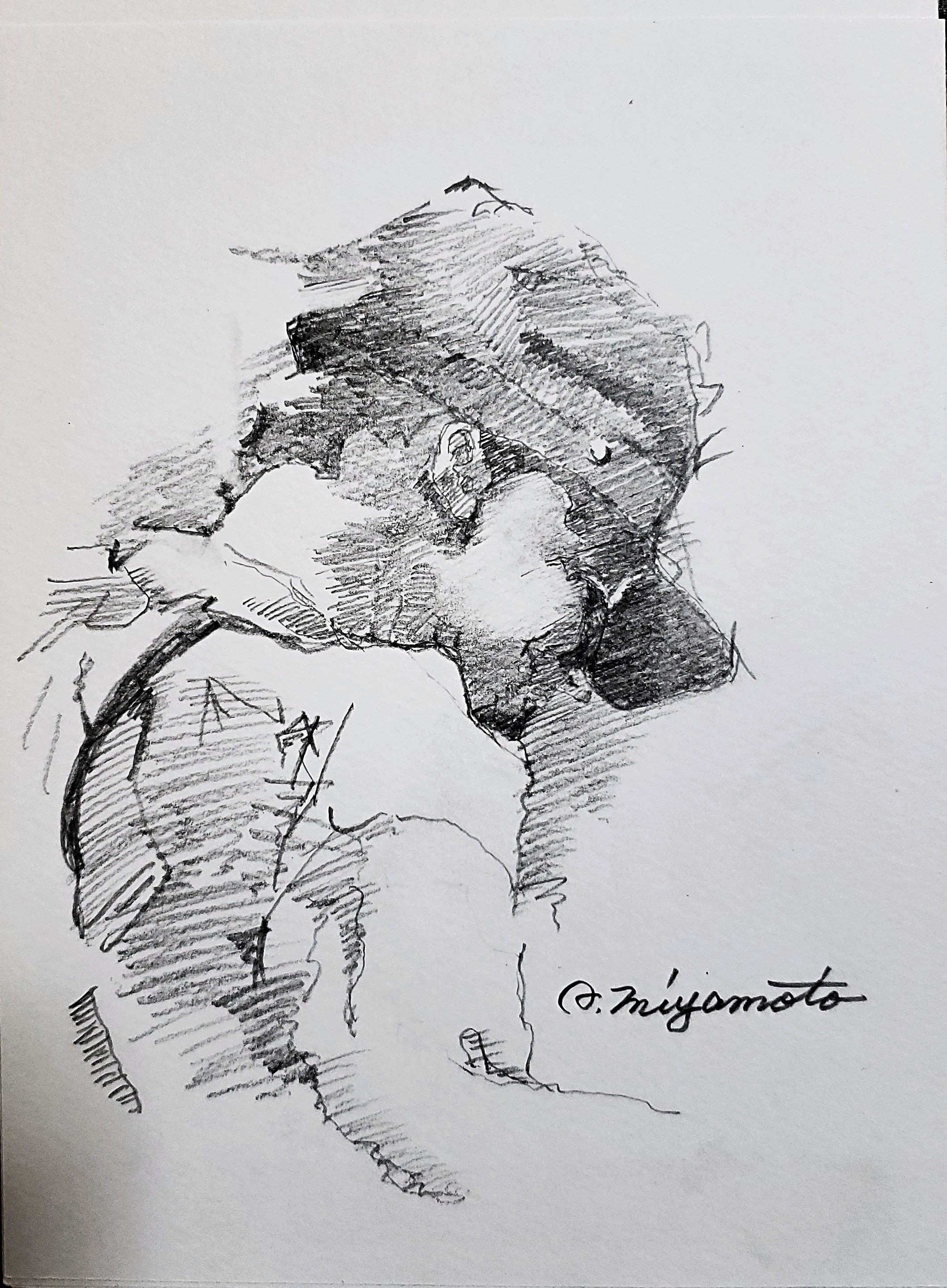 絵画　絵　振り返り　デッサン　スケッチ　鉛筆画　美術品　アート 049161785aa31266f61cf7164e1949
