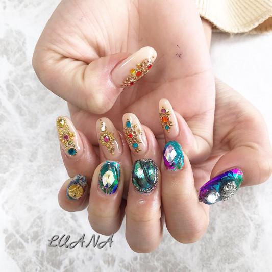 お持ち込みデザイン パラジェル Nailsalon Luana