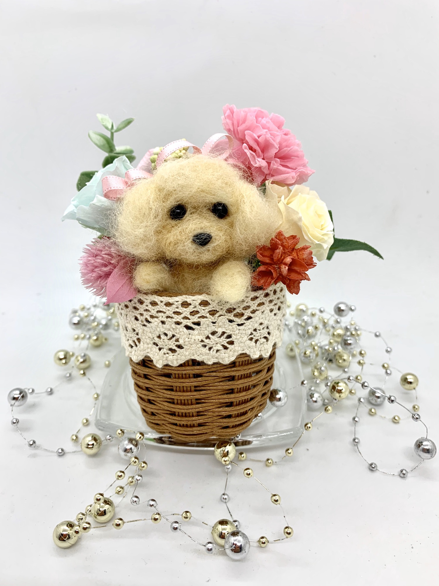 羊毛フェルトフラワーアレンジ | Fleur et Maron