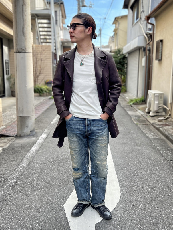 希少デザイン◎AKHESA FRANCE レザーコート トルコ製 出会わ 定価24万超