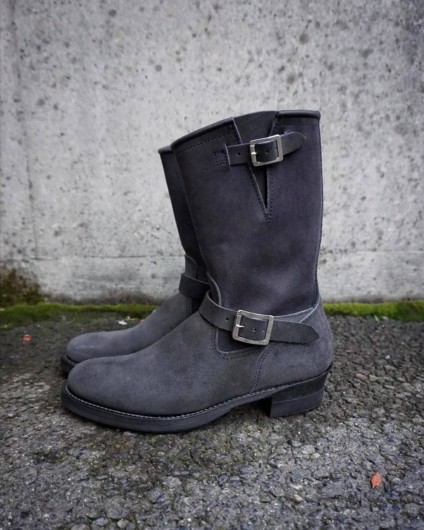 BILTBUCK】-Restock-Lot.329 Suede Engineer Boots -Sand Beige