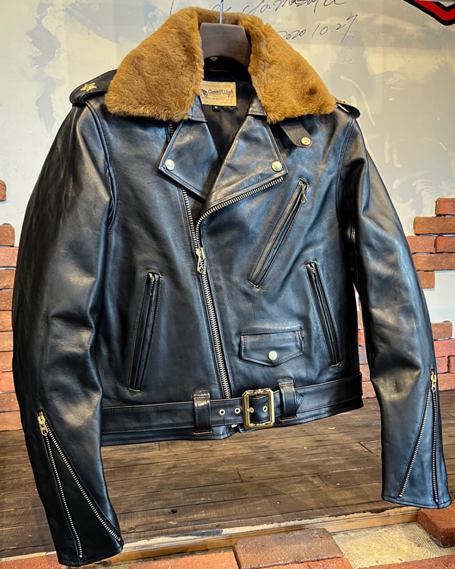 Re Stock］Durable style leather Jacket | Rat Style