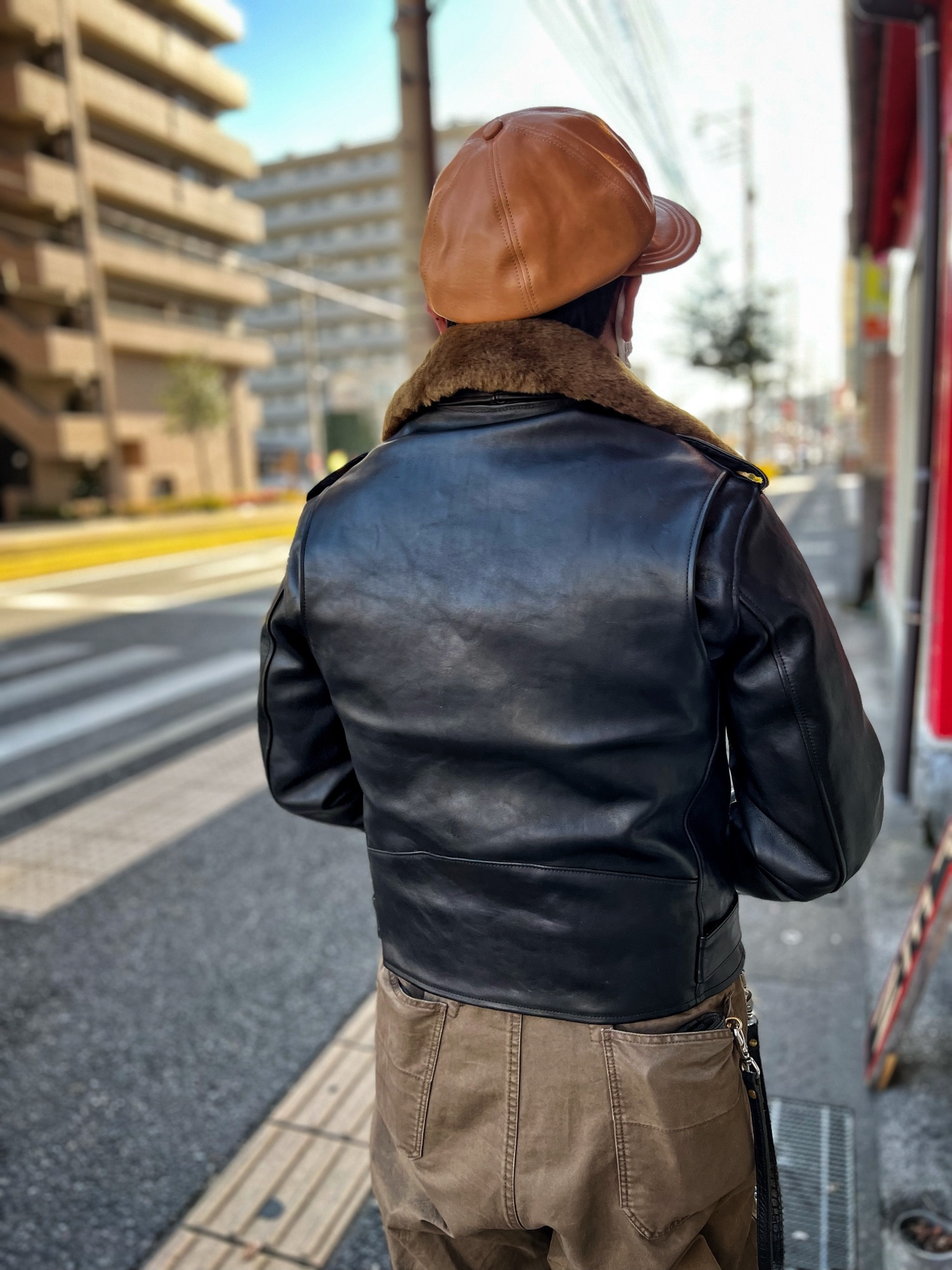 セール】Synthetic leather riders jacket/人工皮革 ダブル
