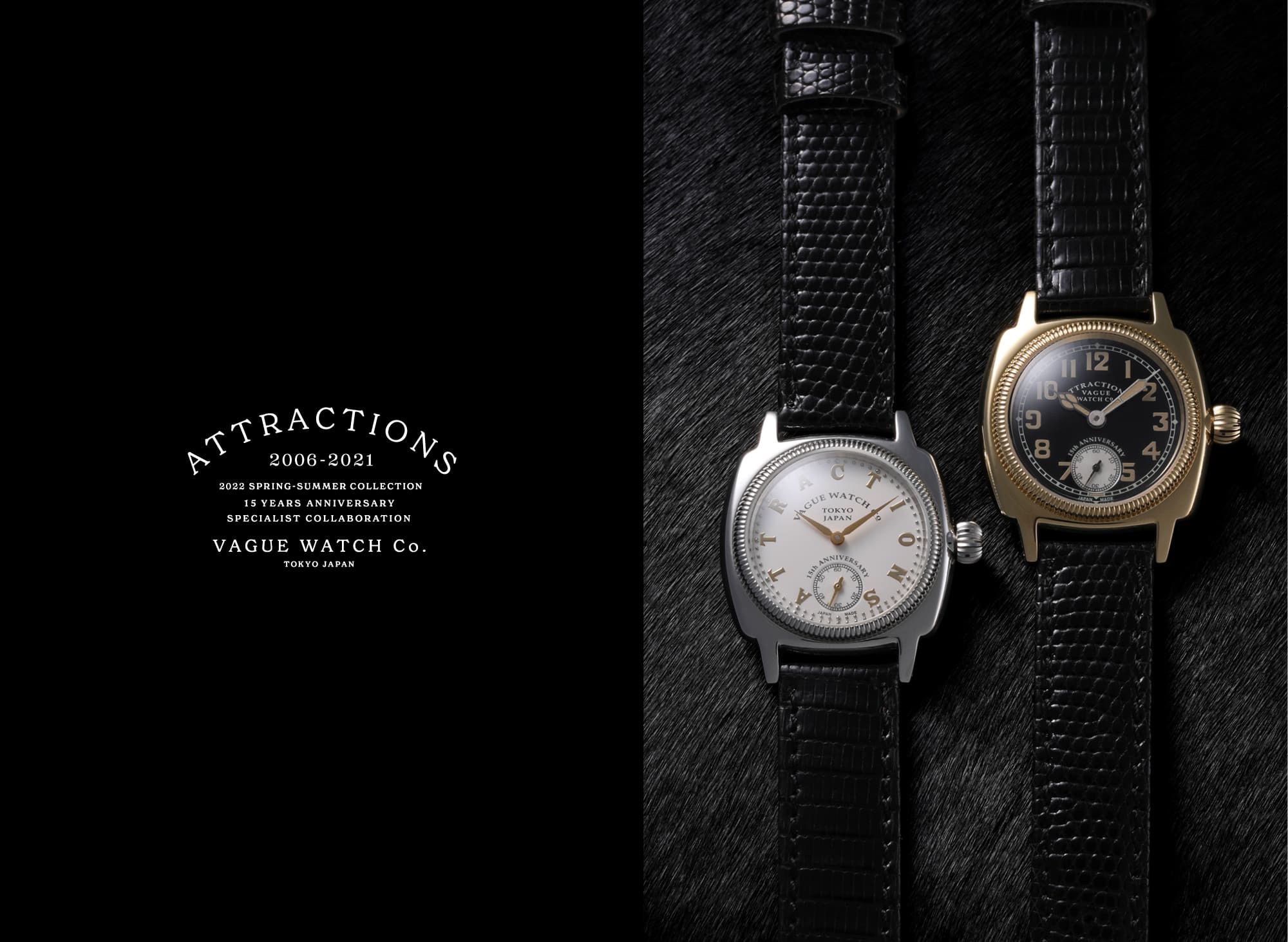 ATTRACTIONS × VAGUE WATCH Co. 15周年 - 時計