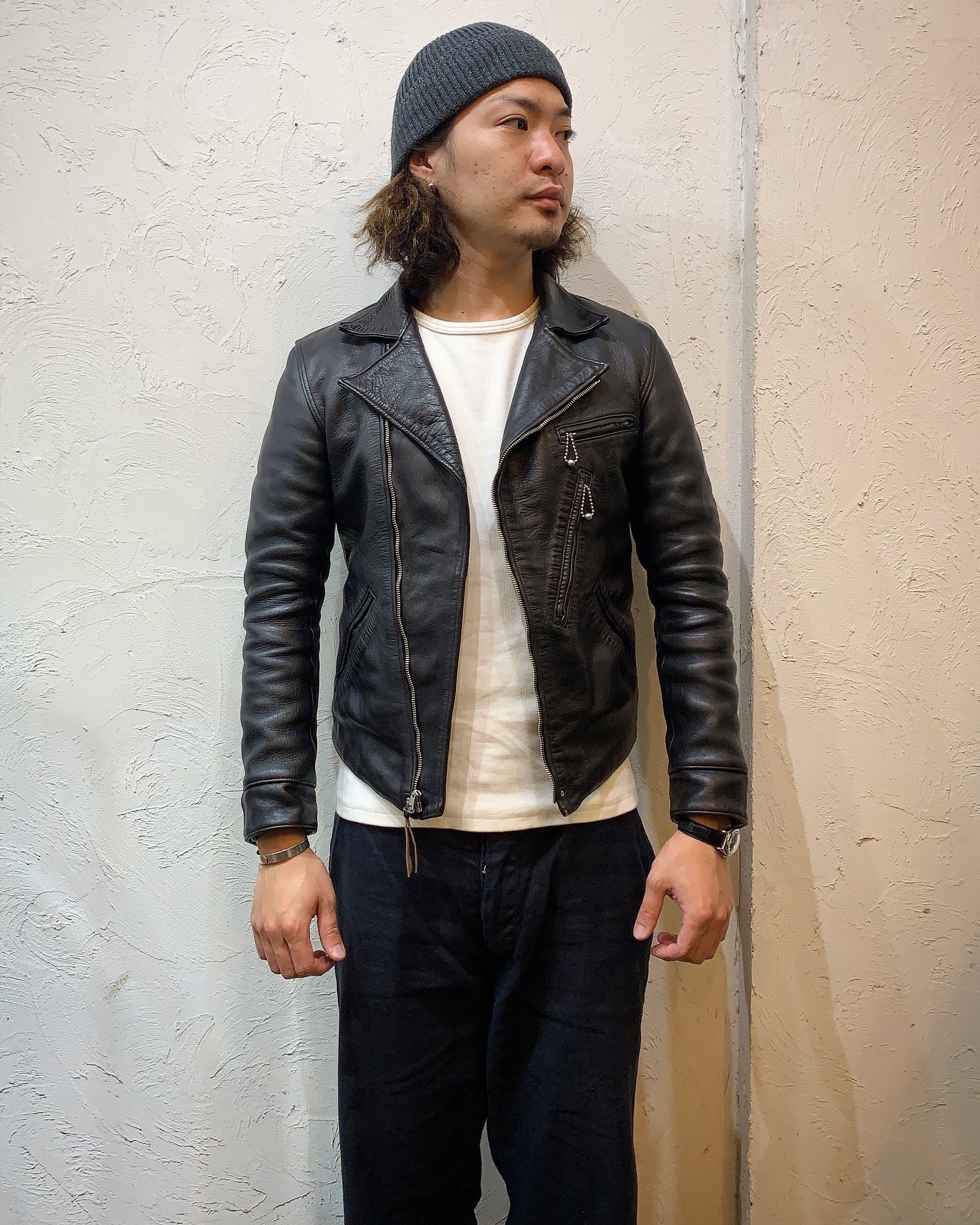 FINE CREEK LEATHERS　ANNE　レザージャケット　36　黒 FINE CREEK LEATHERS
