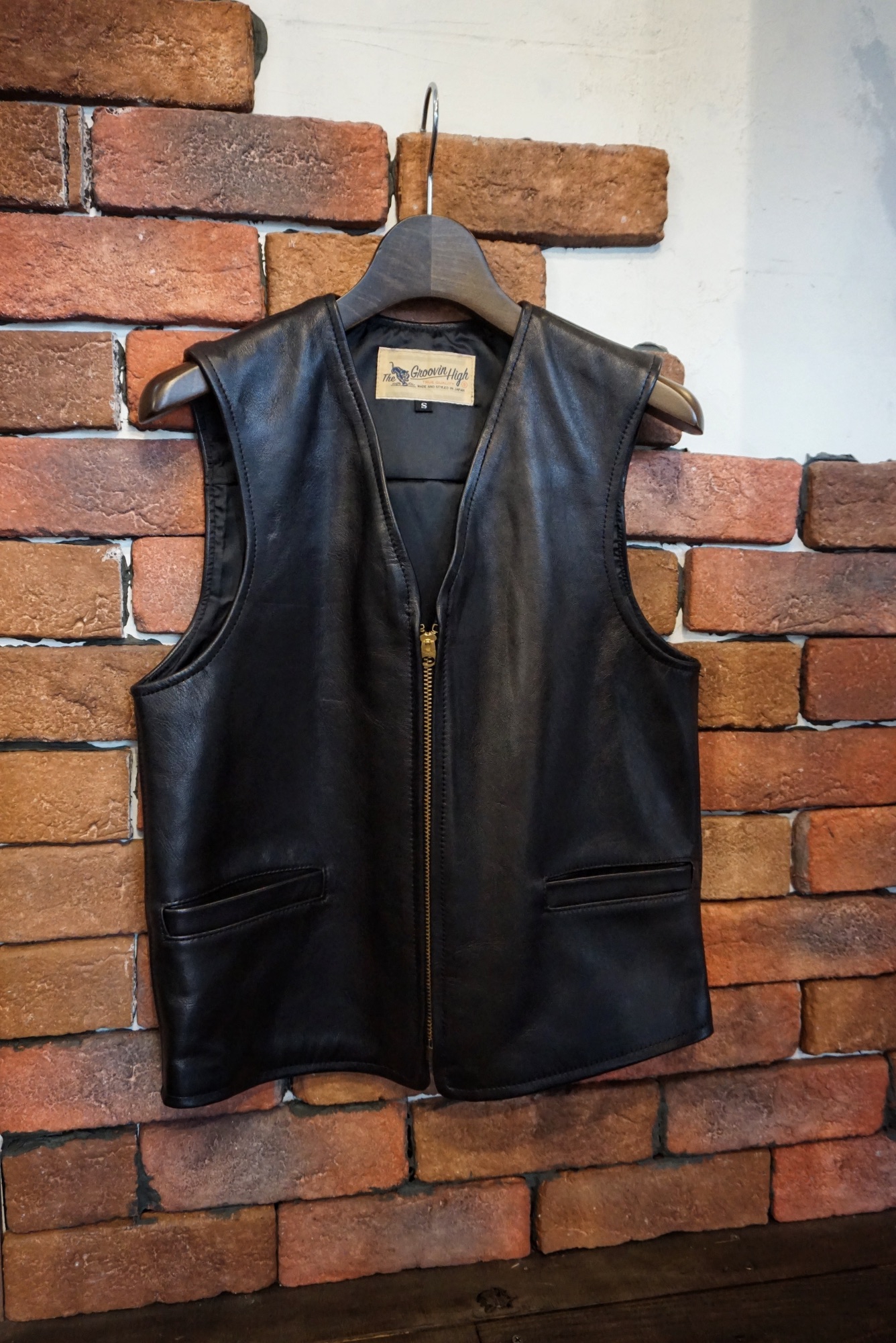 ラス1] 50's style Leather Vest | Rat Style