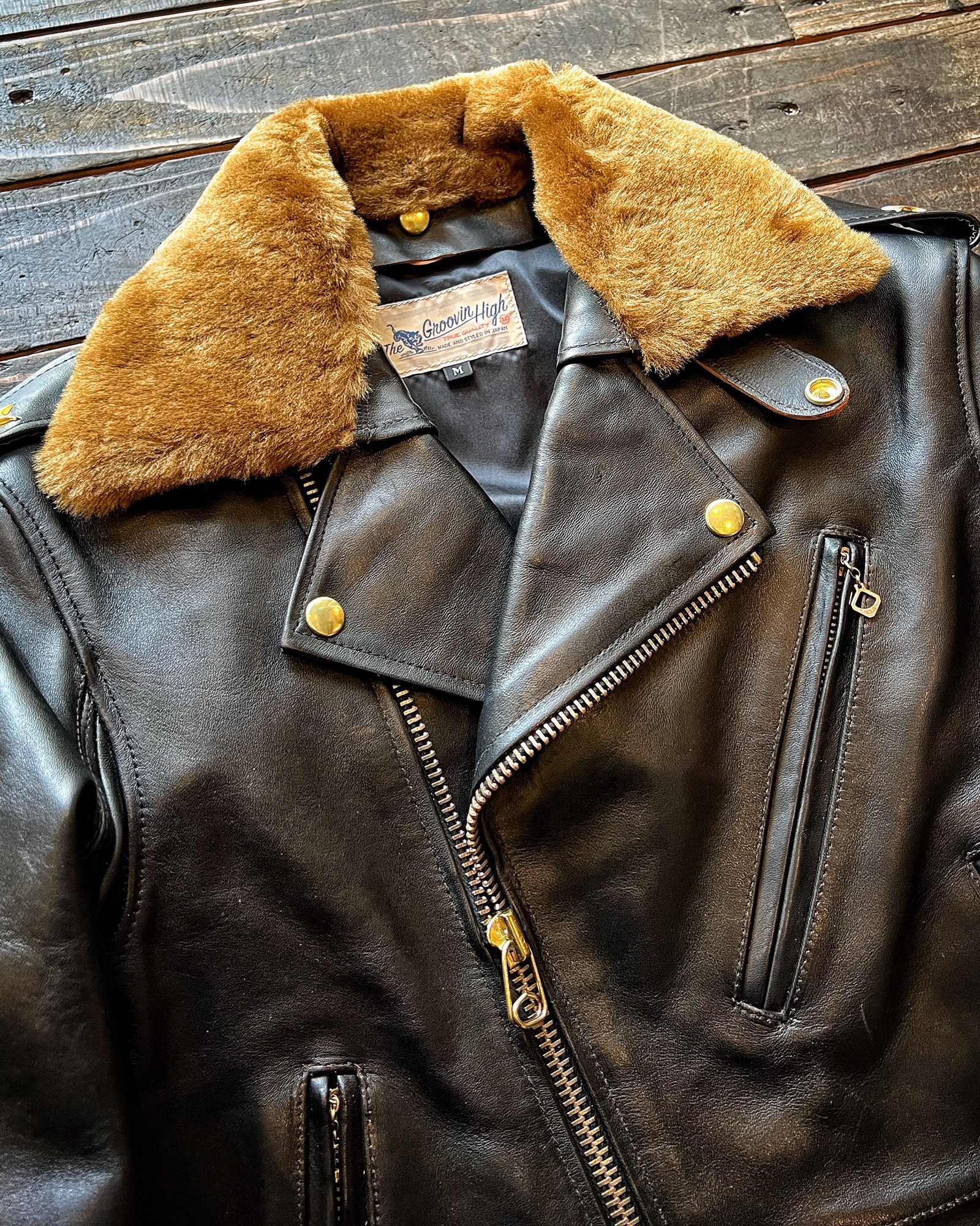 Re Stock］Durable style leather Jacket | Rat Style
