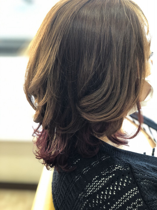 ストレート デジパ インナーカラー 美容室 Tiara ストレート デジパ インナーカラー 美容室 Tiara
