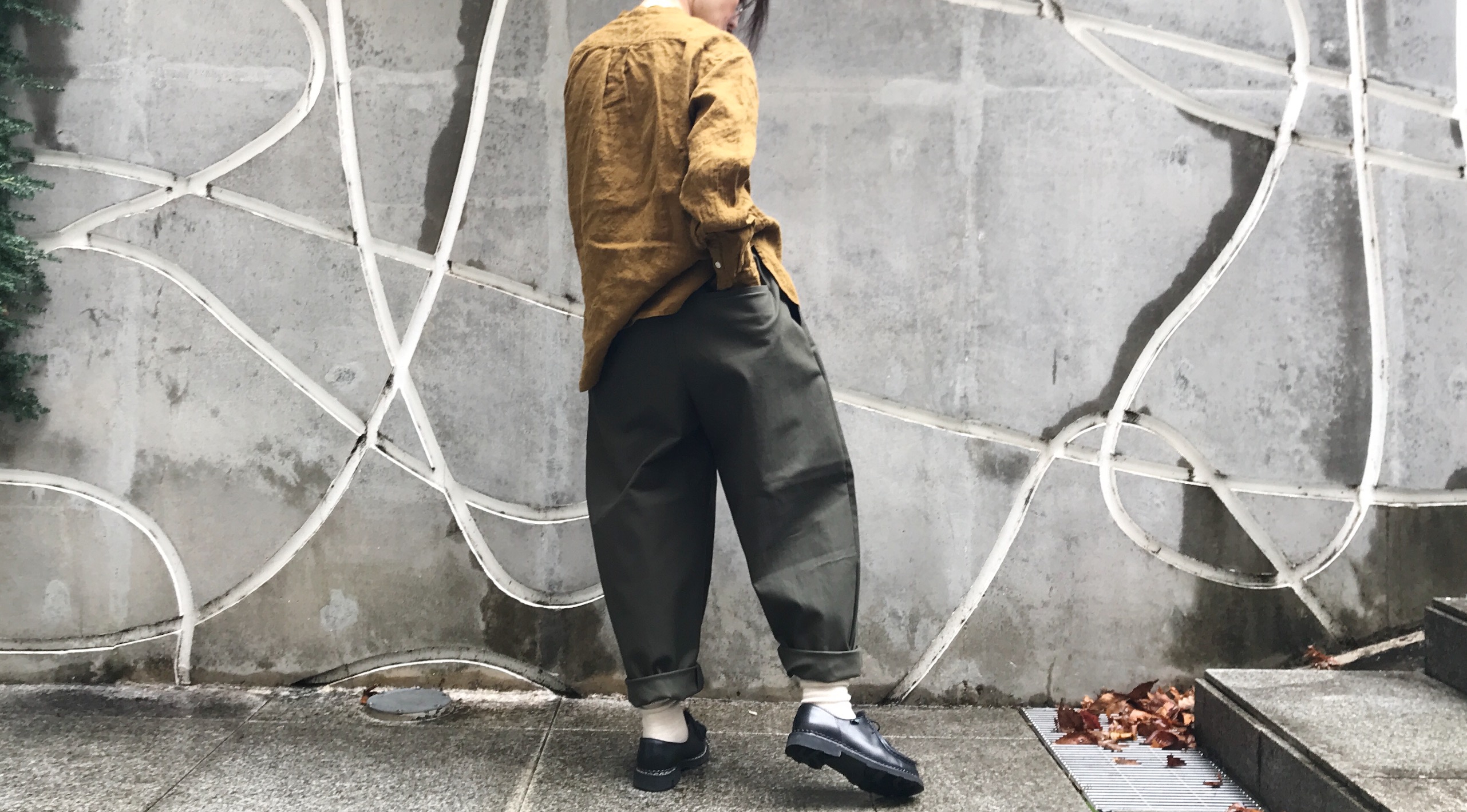 salue-5-KH unisex egg chino pants〈khaki〉 | SALUÉ