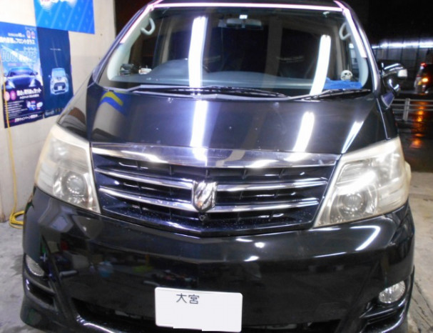 トヨタ アルファード Anh10 フロントガラス交換事例 トヨタ車のフロントガラス交換修理の事例紹介 ジャパンオートガラス