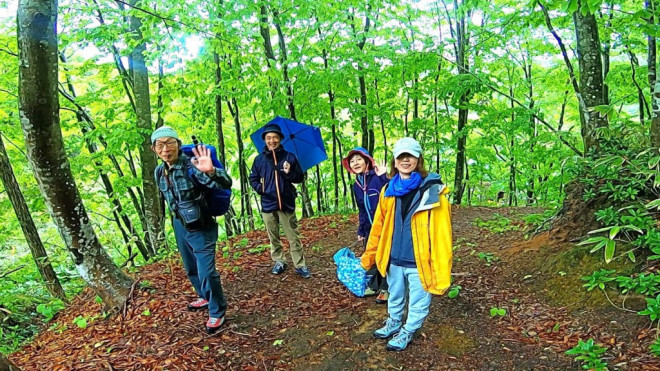 雨でしか見れない風景があります 北限のブナの原生林 ブナウッオチングツアー 2019年05月21日 ニセコアンビシャス