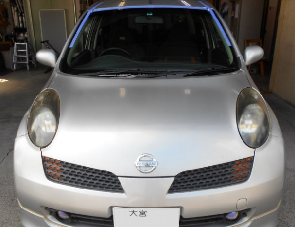 日産 マーチ ak12 フロントガラス交換事例 日産車のフロントガラス交換修理の事例紹介 ジャパンオートガラス 日産 マーチ ak12 フロントガラス交換事例 日産車のフロントガラス交換修理の事例紹介 ジャパンオートガラス