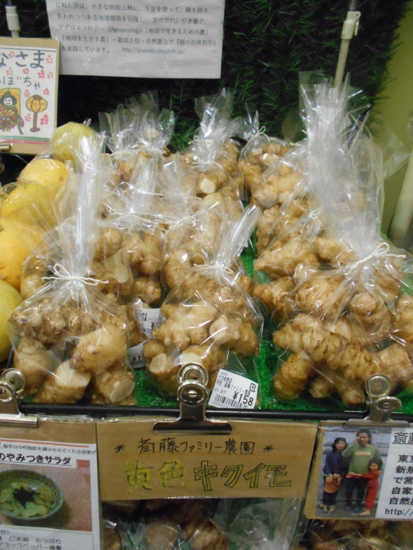 限定販売開始 黄色キクイモ 菊芋 地元のスーパー カスミ阿見町店 地元野菜コーナー Orじねん道に直接メールでも買えます Jinendo S Ownd