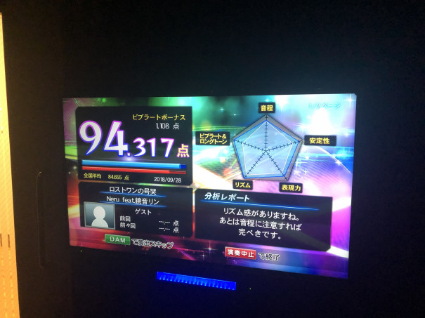 カラオケ言ったらめっちゃ点数上がった ボカロ好き おっとっとのお部屋