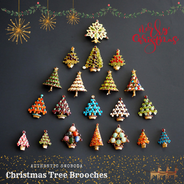 Swoboda クリスマスツリーのヴィンテージ・ブローチ | A n t i q u e V
