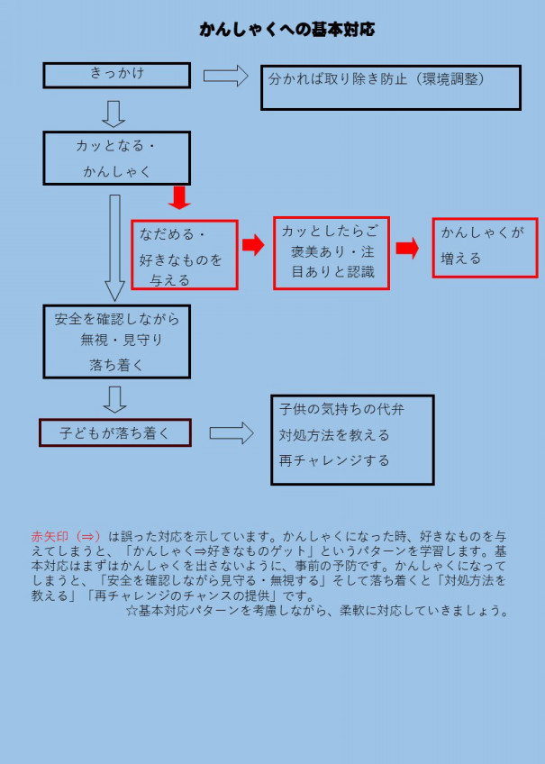 かんしゃくへの対応 なるさ 療育学習室