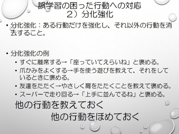 誤学習の困った行動への対応 なるさ 療育学習室