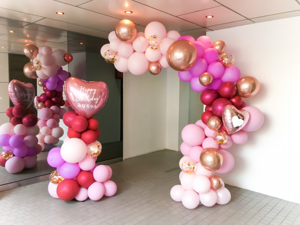 写真ばえる 今どき女子のオシャレカラーなバルーンアーチ Mairy Balloon