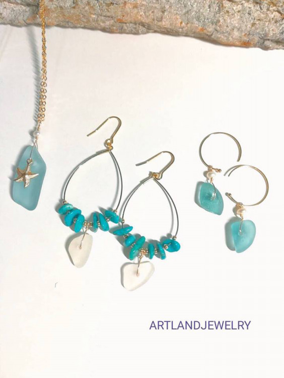 シーグラスアクセサリー Artland Jewelry Work Shop