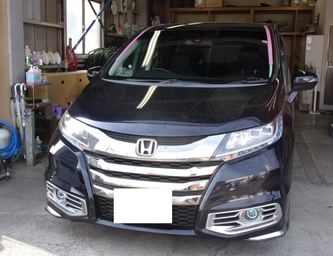 ホンダ オデッセイRB3】 フロントガラス交換 【川口市よりご来店
