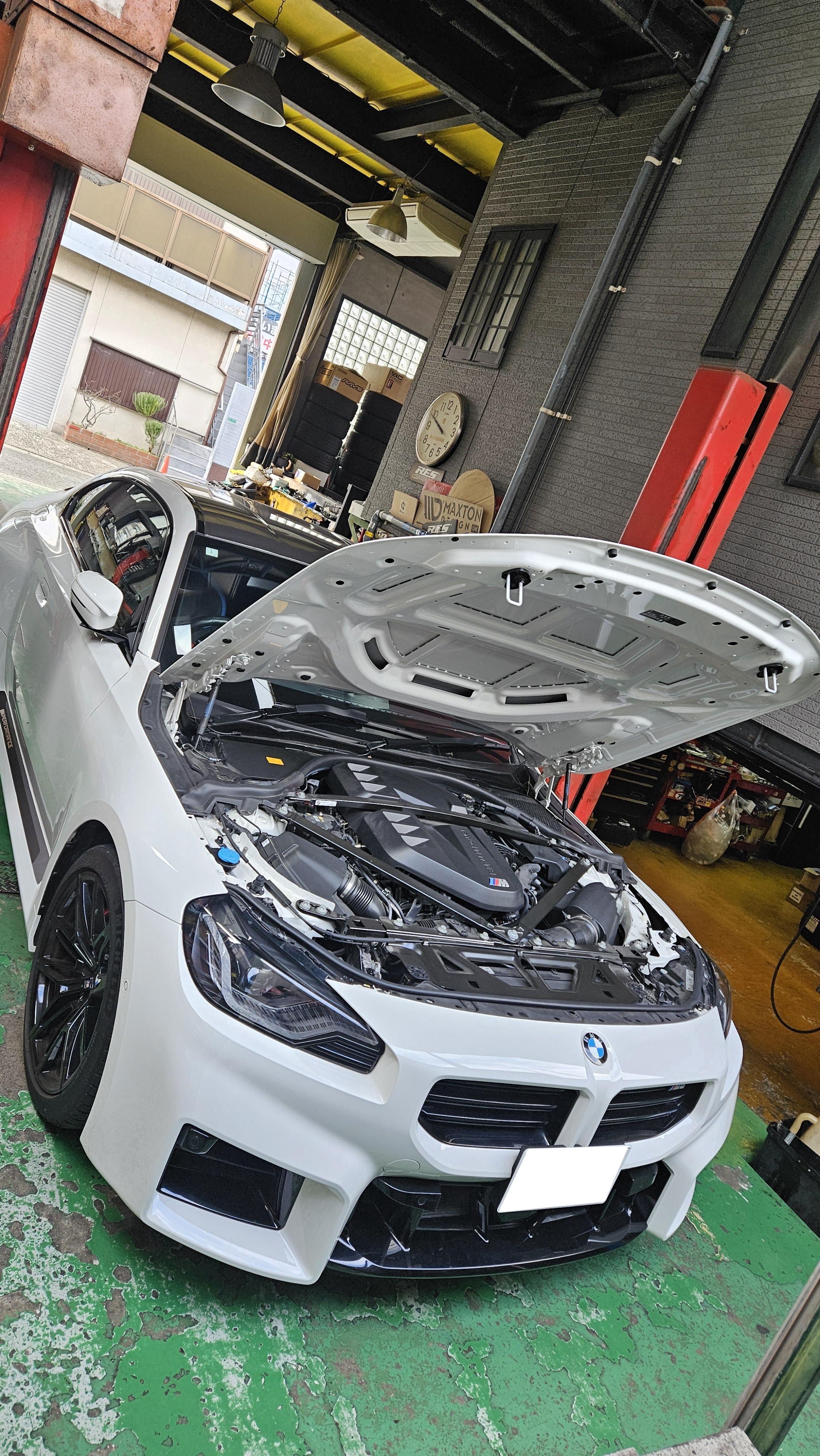 BMW G87 M2 ダウンサス&スペーサー&Exhaust Valve Controller取り付け