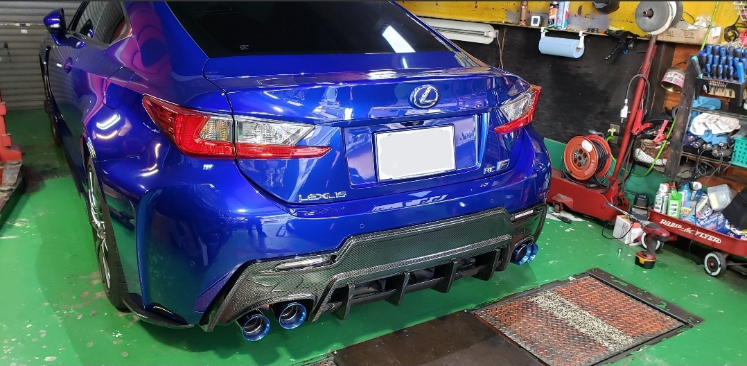 LEXUS RC-F RESフルチタンマフラー取り付け！ | POLE POSITION