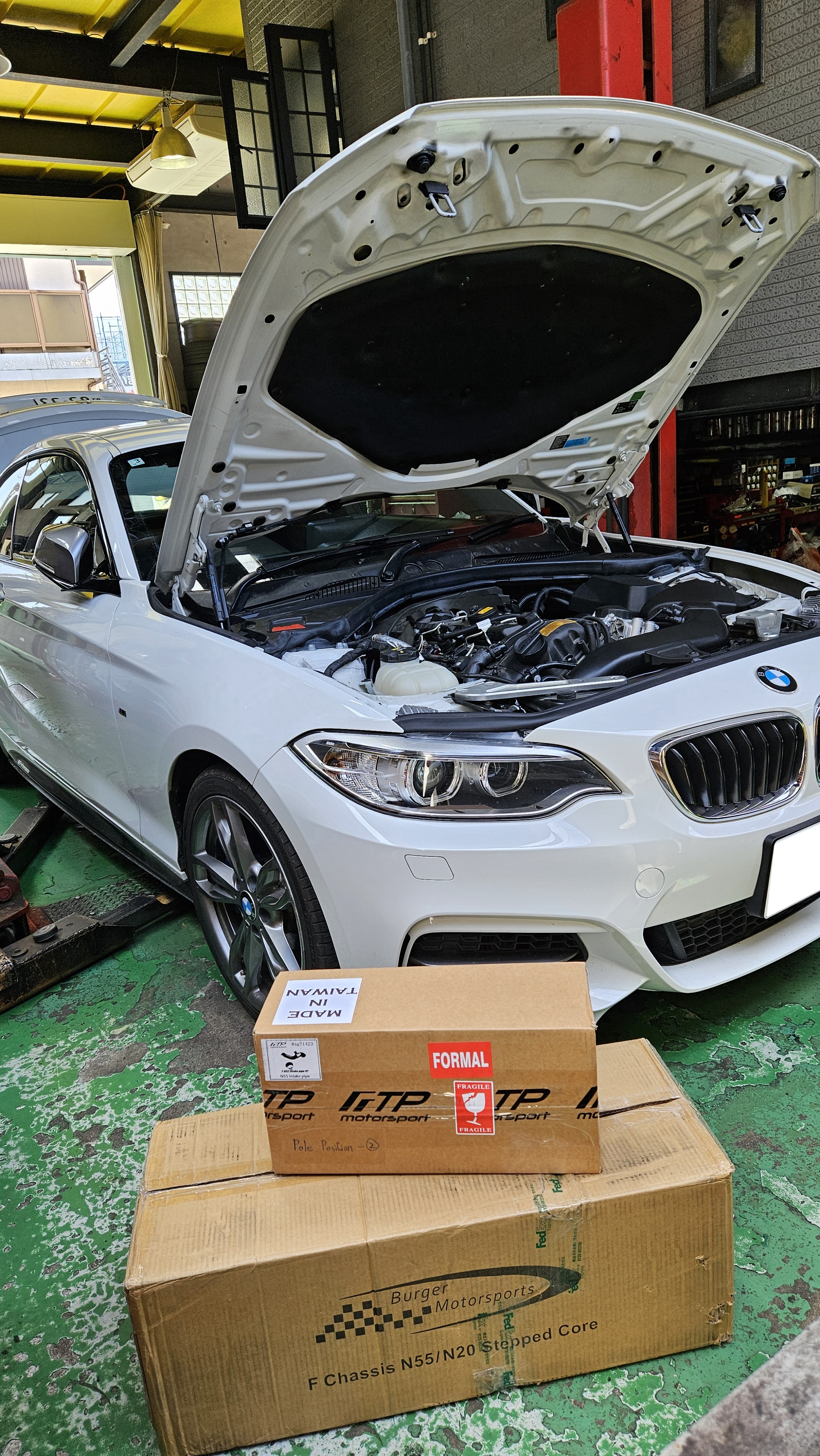 BMW F22 M235i コイル&BMSインタークーラー、FTPインテーク&ブースト