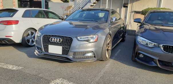アウディ A3 ダウンサス取り付け、タイヤ交換、オイル交換などなど  