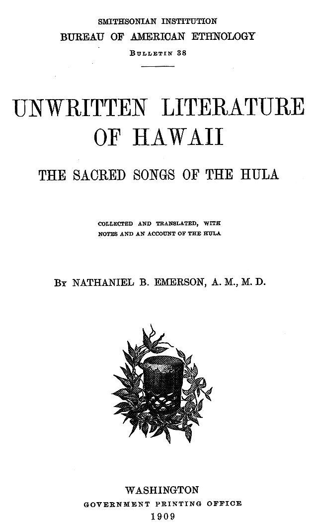 Unwritten Literature of Hawaii ○日本語版