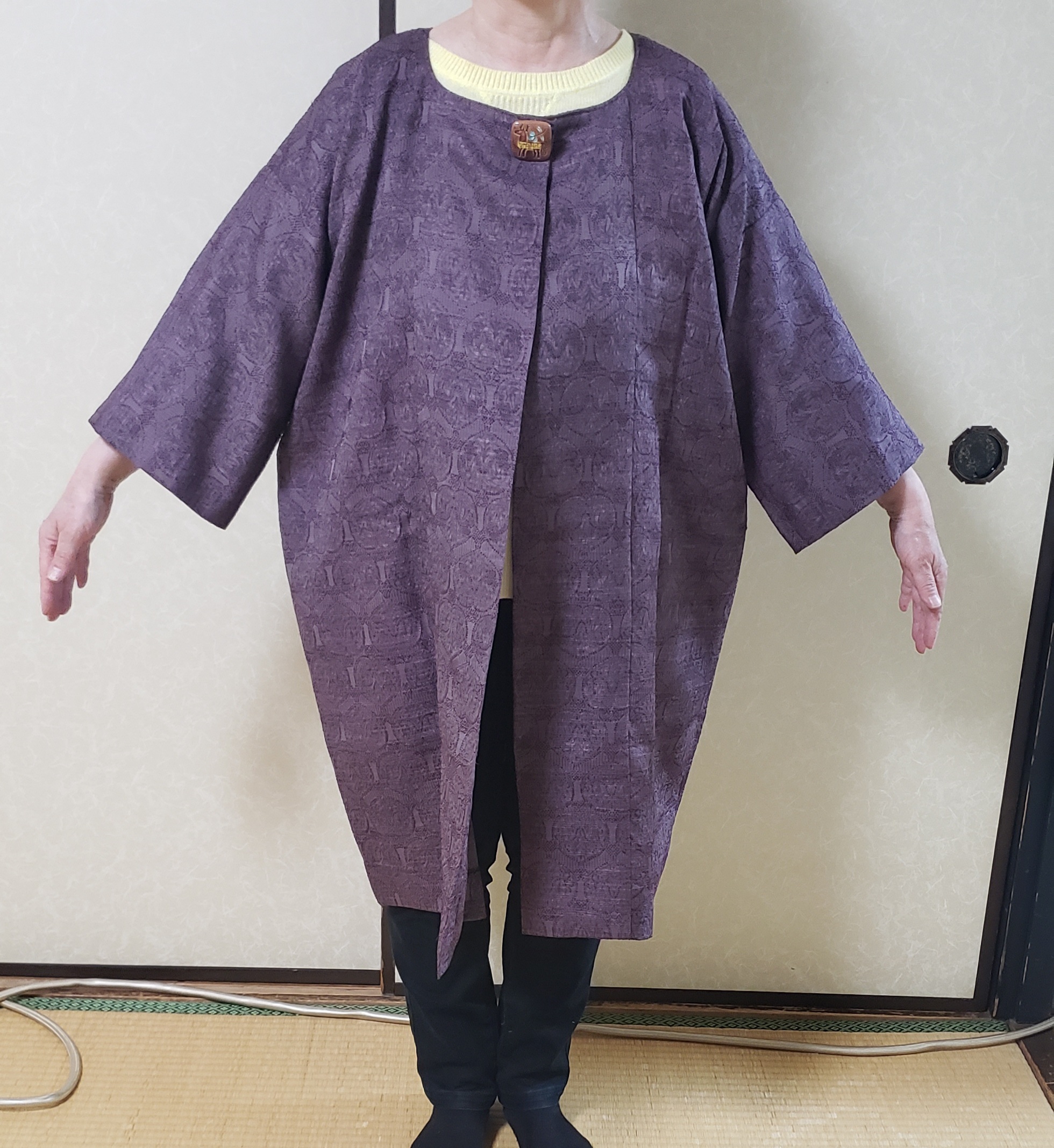 生徒作品 No.95 コート(道行リメイク) | 和裁教室 和sew-わそう-