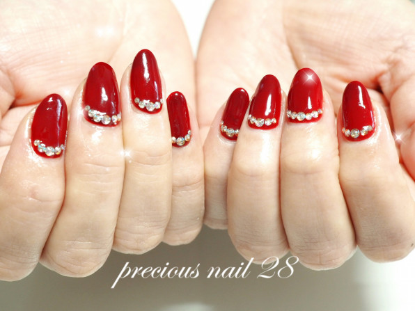 キラキラワンカラーネイル 京都駅八条口ネイルサロン Precious Nail28