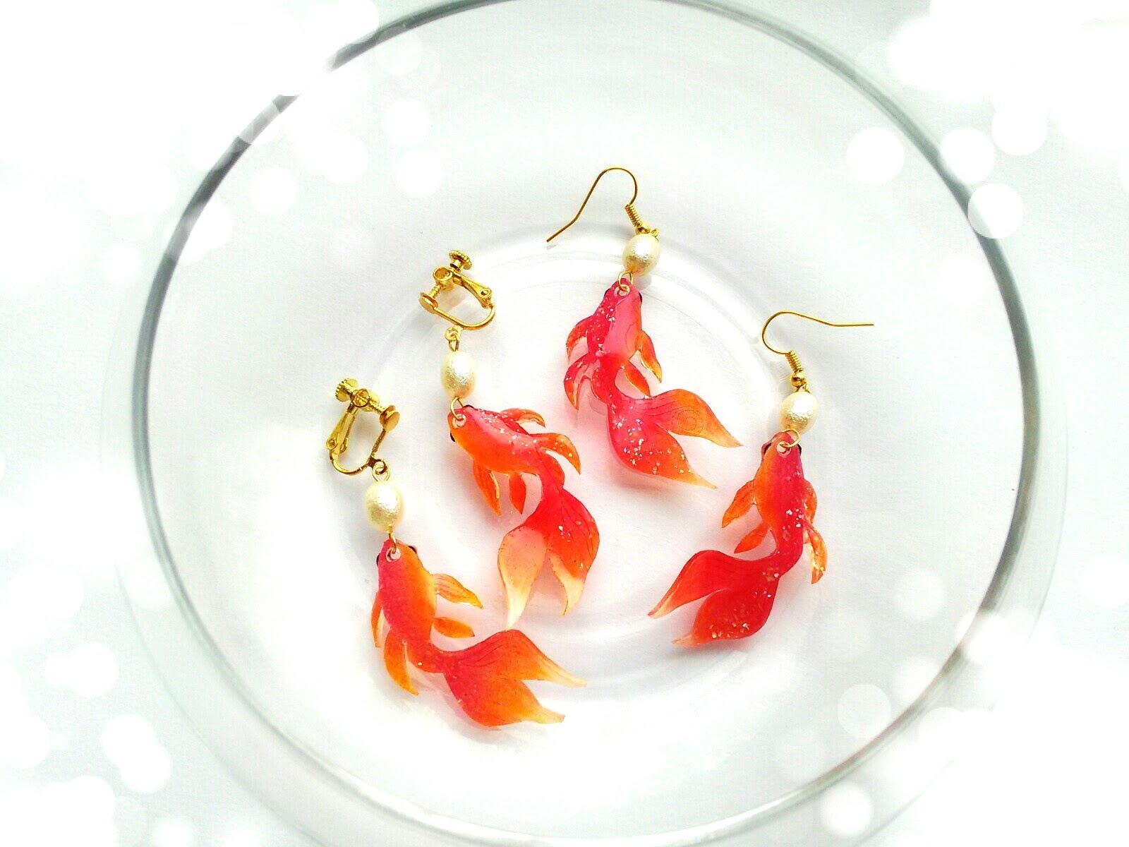 momoiro 金魚 プラ板 イヤリング 【公式通販】