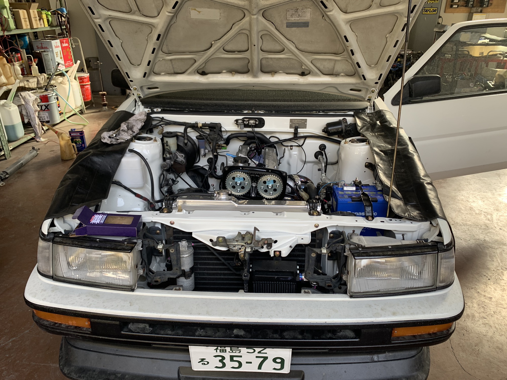 AE86、4.5AG 大容量サージタンク、70Φメカスロ、LINK制御 