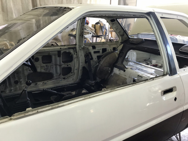 福岡県k様ae86ボディ補修 Racing Service Yasu Total Tuning Proshop