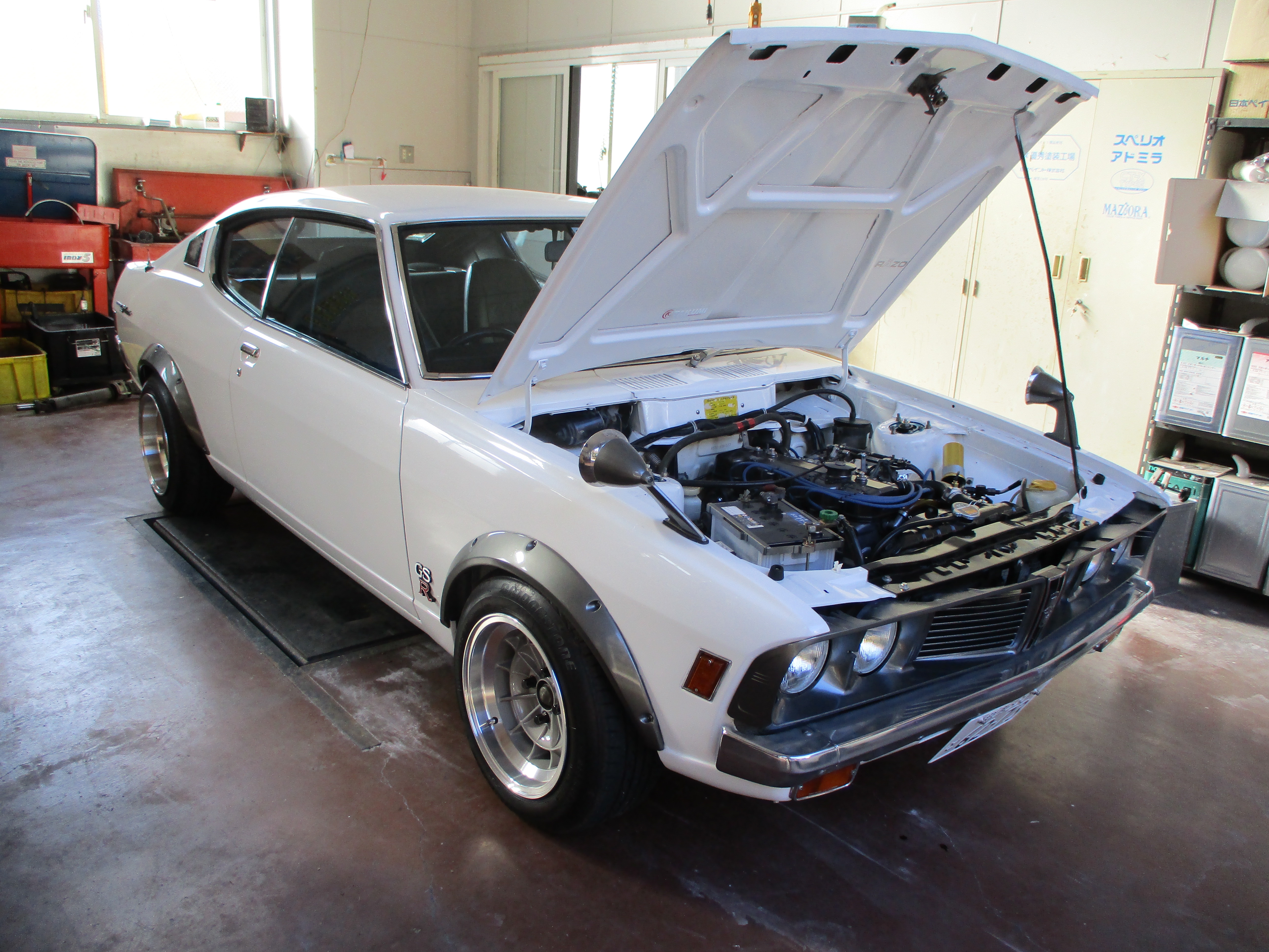 チ*ン様 V8エンジン ピンクオープンカー サイドポート仕様13B-REW!HKS製TO4Zシングルターボ!パワーFC現車