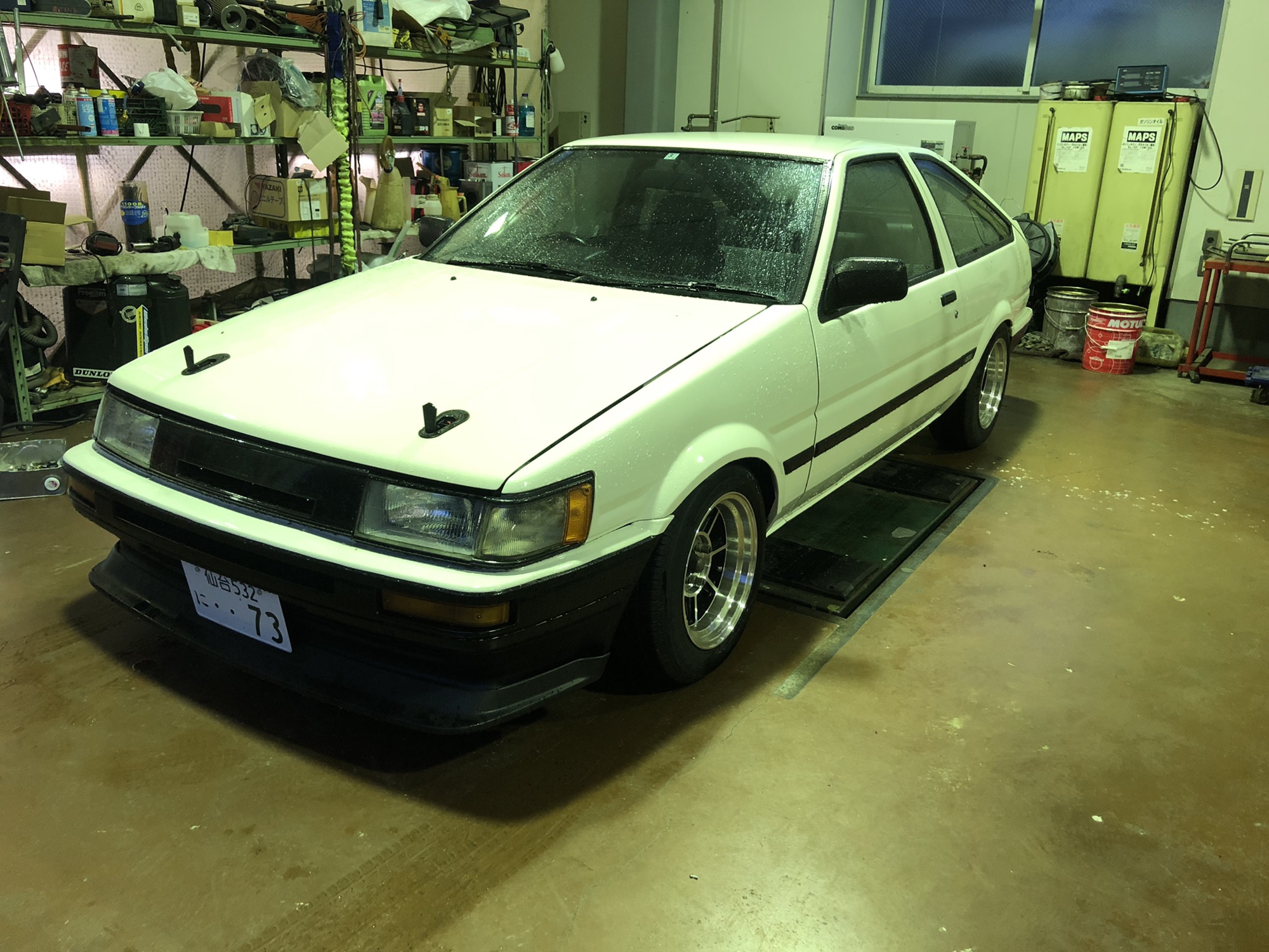 宮城県よりご依頼ae86 チューニングショップで直す軽トラもw Racing Service Yasu Total Tuning Proshop