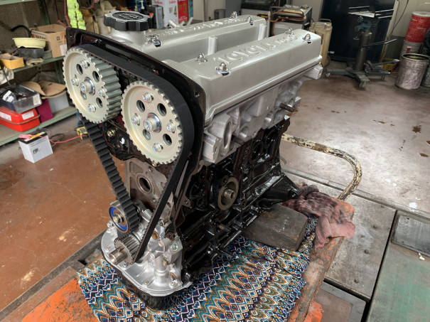 AE86、4AGハイコンプコンプリートエンジン＋4連スロットル、LINK化 