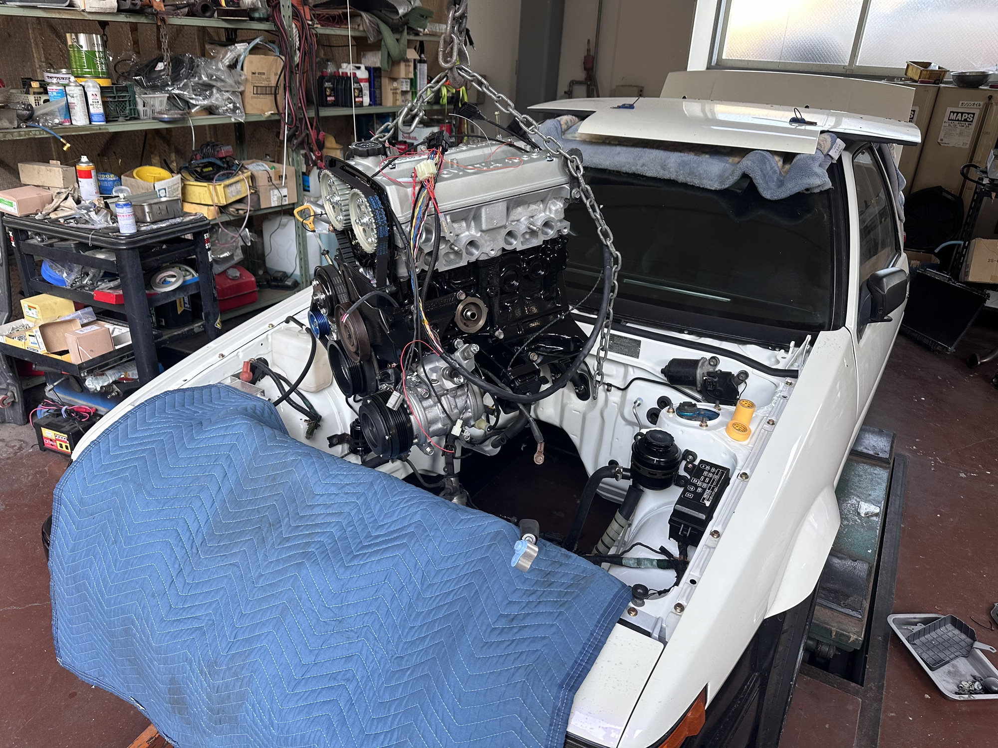 石川県S様AE86、エンジン搭載、その他諸々作業① | Racing 石川県S様AE86、エンジン搭載、その他諸々作業① | Racing