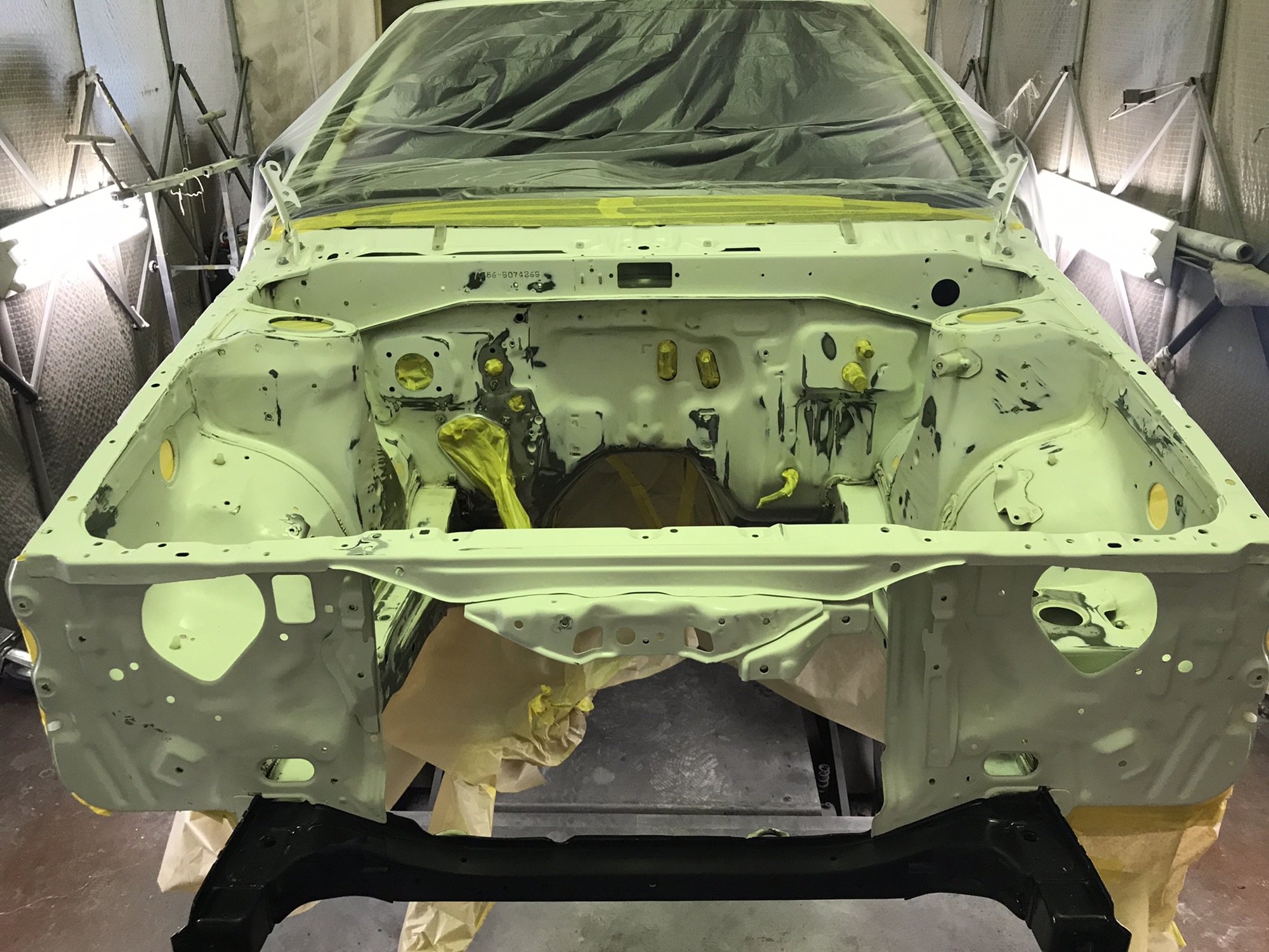 □AE86エンジンルーム塗装料金・作業工程 | Racing Service YASU