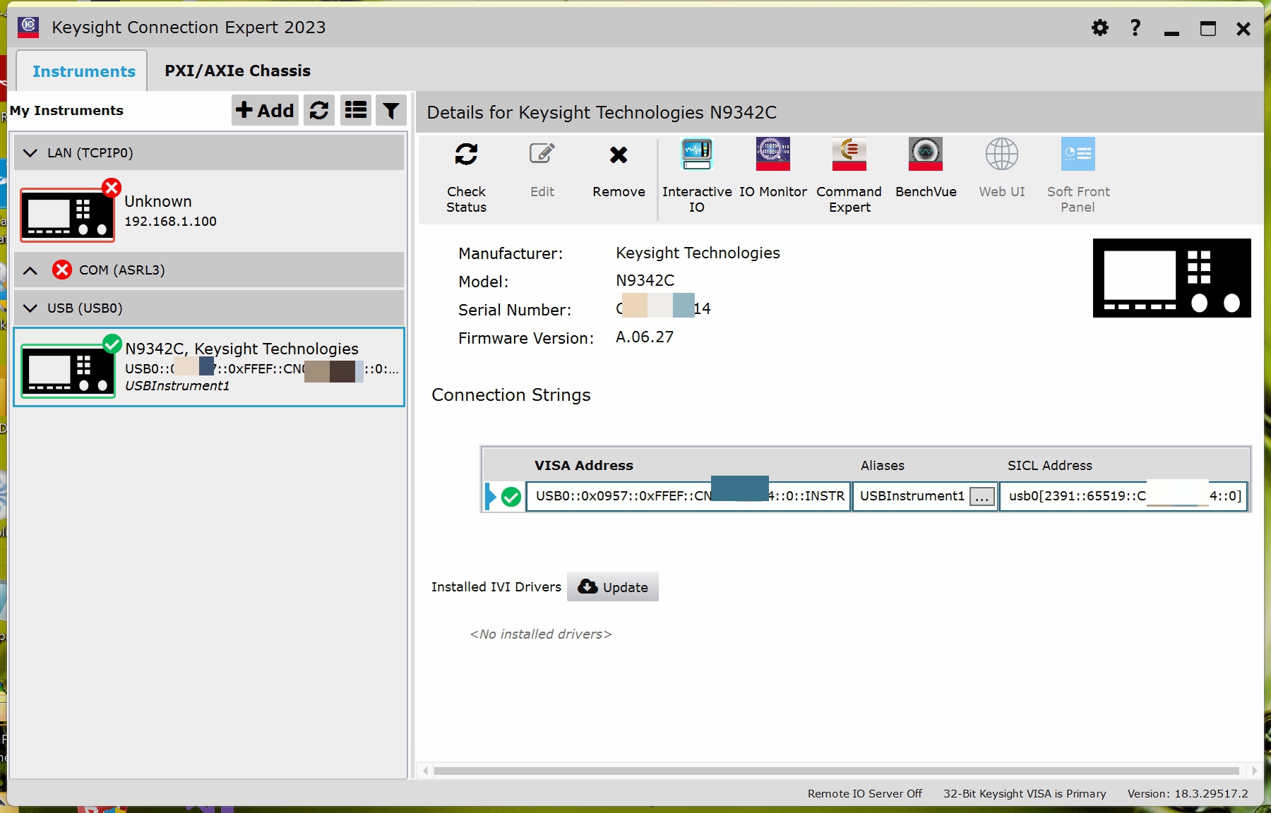 #n9342c #keysight #スペアナ #windows11 usb リモート接続がバグ解消 | Spectrum Technology
